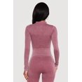 thumbnail image 4 of Women's Mineral Wash Ribbed Cropped Zip Front Active Jacket, 4 of 4