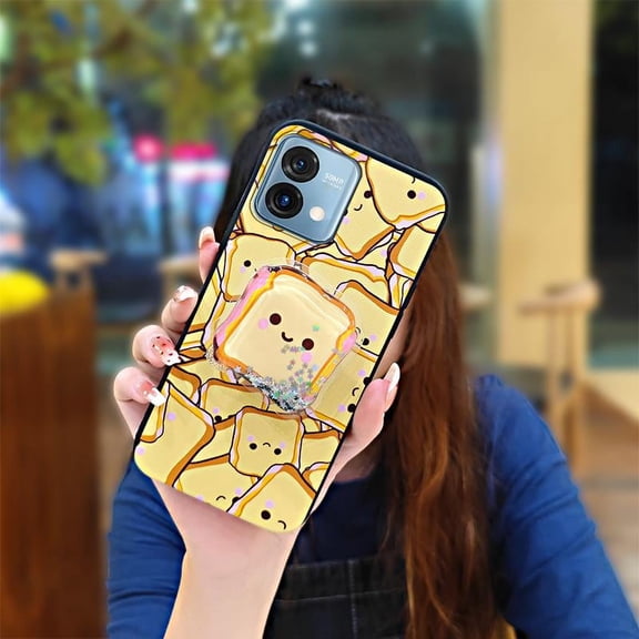 KBS-Phone Case For MOTO G Stylus 5G 2023, Back Cover Cartoon Quicksand Soft Case Dirt-resistant Skin feel silicone Rotatable stand Cute Waterproof Simplicity Fashion Design Glitter TPU