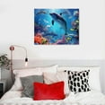 thumbnail image 4 of Nawypu  Tropical Ocean Sealife Coral Reef, Fish, Dolphin Underwater Canvas Art Poster and Wall Art Picture Print bedroom Decor Posters, 4 of 4