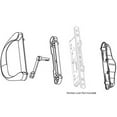 thumbnail image 3 of Involute Sliding Patio Door Handle Set - Handle Replacement Set for Patio Glass Screen Door Repair | Sliding Door Pull Handle Set Fits 4-15/16" Hole Spacing, 3 of 6