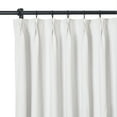 thumbnail image 3 of TWOPAGES Pinch Pleated Curtain 72 W X 96 L Inch Light Filtering Cotton Duck Drape for Kitchen, 1 Panel, White, 3 of 6