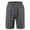 Gray, variant on Mlzmgr Mens Running Short with Pokcets Drawstring Elastic Waist Shorts Summer Workout Short Pants Solid Color