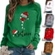 thumbnail image 3 of ¡Los más vendidos! Jersey de manga larga con estampado navideño para mujer, jersey de cuello redondo, Top suelto, ropa de regalo de Navidad, nueva moda, 3 of 5