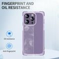 thumbnail image 4 of for iPhone 14 Plus Transparent Back Case, Stylish Frosted Lightweight Drop Protective Ultra Slim Shockproof Anti-scratch Anti-fingerprint Back Case Cover for iPhone 14 Plus, Purple, 4 of 8