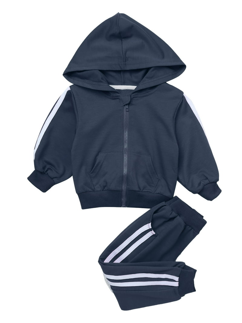 DPOIS Kids Boys Piece Tracksuit Jogger Sets Full Zip Hoodies