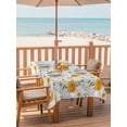 thumbnail image 2 of Outdoor Tablecloth with Umbrella Hole for Patio/Picnic/Party/Camping, Spring Daisy Waterproof Table Cloth Rectangle Table Cover Washable, Country Watercolor Yellow White Floral Leaf (60"x 84"), 2 of 8