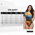 thumbnail image 5 of Honeii Sunset Sky Sunflower Print Women's Crew Neck Short Sleeve Bodysuit Fashion T-shirt Tops-Medium, 5 of 7