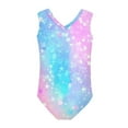 thumbnail image 2 of FOR U DESIGNS Comfortable Blue Pink Sleeveless Swimsuit Leotards for Swimming Dancing Stars Kids Bodysuit Cute Girls Tank Leotard Swimwear Size 11-12, 2 of 8