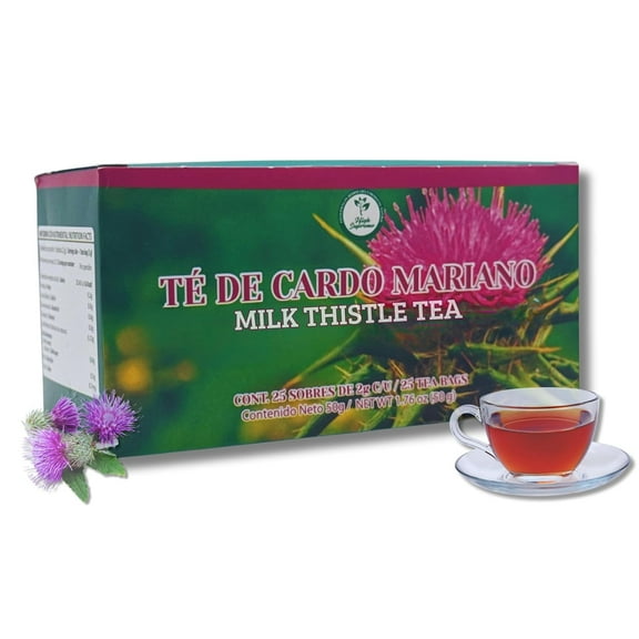 Cardo Mariano Tea (Milk Thistle Tea) – 100% Natural, Vegan | 25 Tea Bags