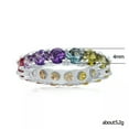 thumbnail image 3 of HOOUN Luxury 925 Silver Jewelry Women Wedding Rings Cubic Zirconia Fine Ring Size 5-12-10-#9, 3 of 4