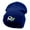 Royal, variant on Soccer Ball Tortoise Embroidered 12 Inch Long Knitted Beanie - Royal OSFM