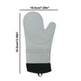 thumbnail image 3 of Heat-Resistant Kitchen Gloves1PC,Silicone Insulation Mitts13.58x7.28x0.59in,260°F Oven Protection, Flexible Grip for Baking & Grilling Tasks(Gray), 3 of 8
