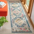 thumbnail image 3 of SAFAVIEH Madison Lanford Southwestern Runner Rug, Dark Blue/Yellow, 2'2" x 10', 3 of 8