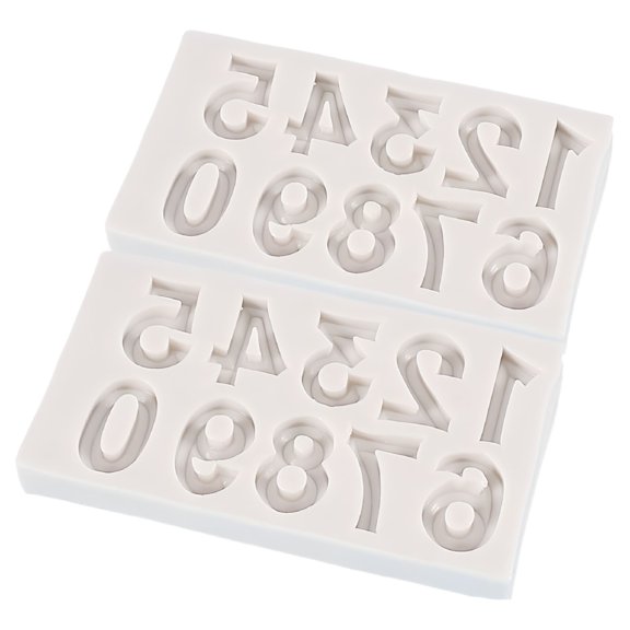 ACDANC 2026 New 2Pcs 0-9 Cake Molds Silicone Number Molds 0-9 Chocolate Cake Biscuit for Baking Cakes, Chocolate, Cookies, Desserts, Birthday Parties, Themed Treats, Diy Desserts