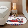 thumbnail image 3 of Independence Day Washable Round Area Rug 3.3 ft, Trcuk Load Gonmes, Soft Non Slip Rugs Stain Repellent Indoor Felt Carpet for Living Dining Room Bedroom Home Office, 3 of 9
