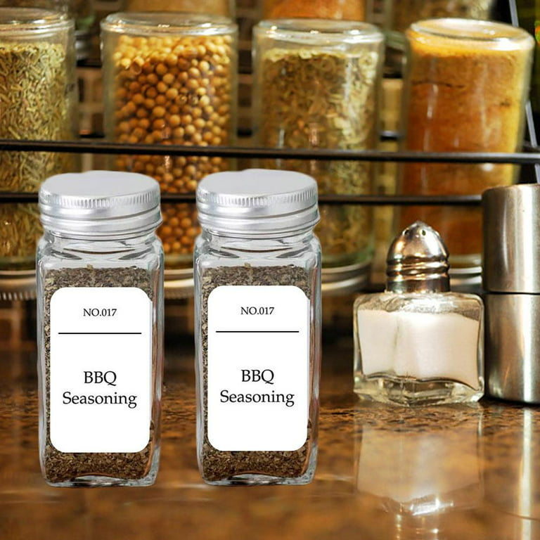 6Pieces-216 Self Adhesive DIY Spice Jar Labels,Minimalist Stickers
