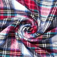 thumbnail image 2 of Flannel Brushed Tartan Plaid Fabric Geometric Hypoallergenic Cotton Dallas Yarn Dyed Fabric By The Yard To Sew Apparel, Décor, & More - Red / White (5 Yards), 2 of 3