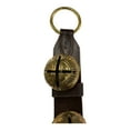 thumbnail image 6 of Pinnacle Peak Trading Company Dark Brown 6 Solid Brass Bells Natural Leather Sleigh Bell Door Hanger Made USA, 6 of 6