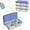 Y1_Blue, variant on Kids Snack Container Stainless Steel 1000ML 2 Compartment Reusable Stackable Lunch Box with Silicone Lid for School Travel Daycare Outdoor Snacking,Orange& Fridge