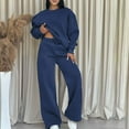 thumbnail image 6 of BVOFAR Women's 2 Piece Outfits Fall Fashion Wide Leg Pants Oversized Long Sleeve Sweatshirts Loose Fit Lounge Set Travel Workout Sweatsuit Tracksuits, 6 of 7