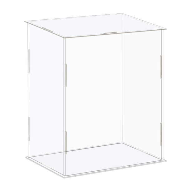 Vitrina Acrílica Transparente – Caja De Exhibición De 30x30x40 Cm Con Base Blanca, Fácil Montaje A Presión, Ideal Para Figuras Y Coleccionables