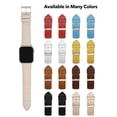 thumbnail image 2 of Bandini Womens Band for Apple Watch Leather Band 45mm 38mm 41mm 42mm 40mm 44mm 49mm for Women, Alligator Style Leather iWatch Band for Apple Watch Series 9 8 7 6 5 4 3 2 1 SE & Ultra - Yellow / Silver, 2 of 8