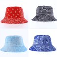 thumbnail image 2 of Sombreros de cubo con estampado de Cachemira para mujer, Bandana de doble cara, gorras de Panamá, deportes al aire libre, protección solar, pesca, sombrero de pescador Bob, 2 of 4