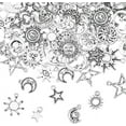 thumbnail image 1 of 70 colgantes tibetanos de aleación con forma de sol, luna y estrella. Colgantes de plata con forma de estrella y luna para la creación de joyas. Orificio: 1,8 mm., 1 of 7