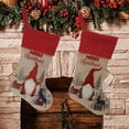 thumbnail image 2 of Cateissary Calcetines de Navidad individuales Decoración de chimenea Árbol de niños personalizado Accesorio para festivales Puntos blancos 46x26cm Kits de decoración para fiestas Cuadro Rojo 26x18cm, 2 of 6