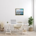thumbnail image 2 of Stupell Distant New York City Skyline Buildings Travel & Places Painting Gold Floater Framed Art Print Wall Art, 2 of 6