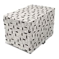 thumbnail image 1 of Geometric Dog Crate Cover, Modern Grid with Rectangular Shapes Contemporary Repetition, Easy to Use Pet Kennel Cover Small Dogs Puppies Kittens, 7 Sizes, Ivory and Charcoal Grey, by Ambesonne, 1 of 1
