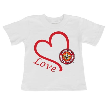 Louisiana Lafayette Basketball - Louisiana Lafayette Ragin Cajuns Love Baby/Toddler T-Shirt