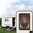thumbnail image 2 of Psesaysky Tribal Brown Bear RV Door Window Shade Easy to Install Privacy Protection RV Window Cover Sun Blackout for Camper Trailer (17.3x26 inch), 2 of 7