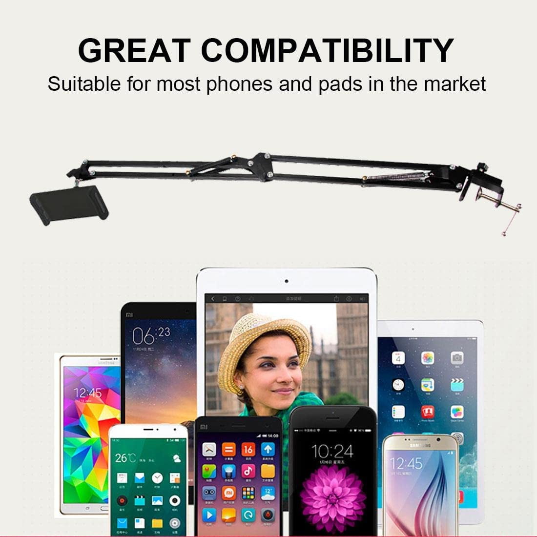 Phone Stand 360 Degree Rotation Adjustable Tablet Stand Foldable Bed for iPad Accessory