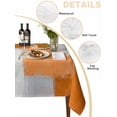 thumbnail image 5 of Orange Abstract Rectangle Tablecloth, Grey Geometric Oil Painting Vintage Gradient Waterproof & StainResistant Tablecloth, Washable Oil-proof Table Cover for Dining/Party/Wedding/Buffet 60x120 In, 5 of 9