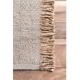thumbnail image 3 of nuLOOM Flatweave Natural Fiber Fenella Area Rug, 9' 6" x 13' 6", Gray, 3 of 4