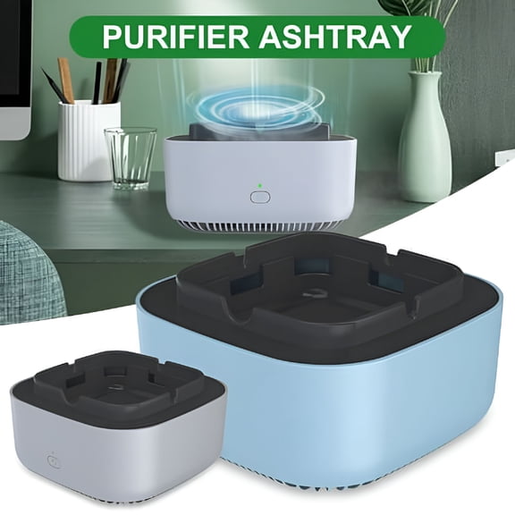 HIBIBUD Smokeless Ashtray Detachable Indoor Smoke Grabber Ashtray Support 20min Auto Off 30db Quiet Anti-Flaming Ashtray Air Filter for Home Office Car
