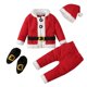 thumbnail image 1 of Trajes de Navidad para bebé, disfraz de Papá Noel para niño y niña, Top de manga larga, pantalones, sombrero y traje de calcetín, ropa de bebé recién nacido de Navidad, 1 of 4