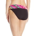 thumbnail image 3 of Kenneth Cole BLACK/MULTI Reaction Printed Fold Over Bikini Swim Bottom, US Large, 3 of 4