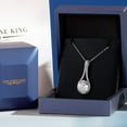 thumbnail image 6 of Gem Stone King 7.66 Cttw CZ Simulated Diamond Pendant Necklace for Women | 925 Sterling Silver | Oval 12X10MM | With 18 inch Chain, 6 of 6