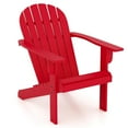 thumbnail image 4 of Gymax 2PCS Patio Adirondack Chair w/ Inclined Seat High Backrest & Wide Armrests Red, 4 of 6