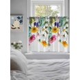 thumbnail image 3 of Spring Floral Bathroom Window Curtain, Yellow Pink Flowers Farmhouse Botanical Light Filtering Coffee Kitchen Curtains, Bedroom Living Room Curtains 2 Panel 84"x54", 3 of 6