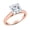 Rose Gold, variant on 1.5 Ct Princess Cut Cathedral Solitaire Diamond Engagement Ring 14K White Gold (K-L Color I1 Clarity)