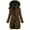 Coffee-M, variant on Women's Waterproof Hooded Winter Coat with Thick Fleece and Wool Lining for Extreme Warmth Comfort