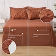 thumbnail image 4 of Juego de edredón Bedsure Queen Burnt Orange con 7 piezas, 4 of 7