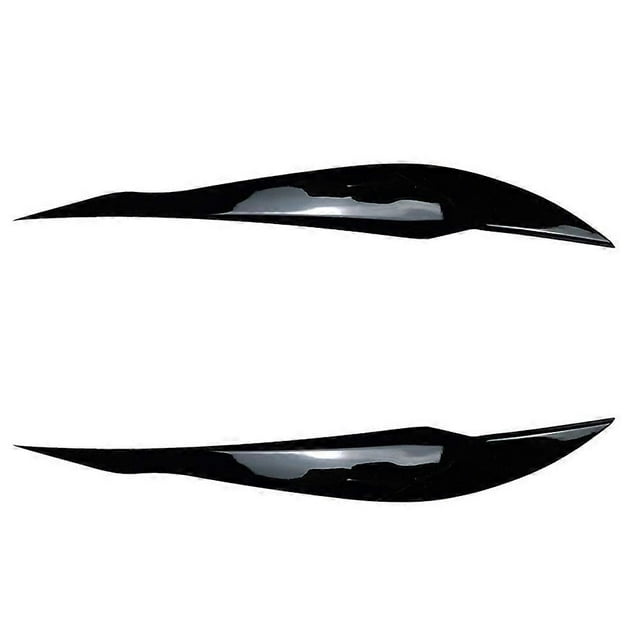 2Pcs Bright Black Front Plated Headlight Cover Head Light Lamp Eyelid Eyebrow Trim ABS for - F30 F3