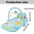 thumbnail image 2 of BJBSJSZ Funny Play Piano Tummy Time Baby Activity Mat with 5 Infant Sensory Baby Toys, Baby Play Mat Baby Gym,Music and Lights Boy & Girl Gifts for Newborn Baby 0 to 3 6 9 12 Months, 2 of 5