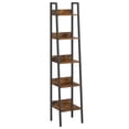 thumbnail image 1 of VASAGLE - Librero de 5 niveles, estante estrecho, 11.8 x 13.3 x 66.9 pulgadas, estante de escalera para oficina en casa, sala de estar, dormitorio, cocina, color marrón rústico y negro tinta, 1 of 5