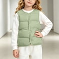 thumbnail image 2 of Fesfesfes Kids Unisex Round Neck Puffer Vest Snap Button Lightweight Warm Quilted Sleeveless Jacket for Toddler Boys Girls Ages 1-10 Years, 2 of 6