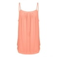 thumbnail image 4 of Yigetop Flowy Tank Tops for Women, Summer Tank Tops for Women 2025 Loose Fit Pleated Square Neck Sleeveless Shirt Curved Flowy Vest Basic Cotton Tee Sleeveless Tops for Women Pink L, 4 of 7